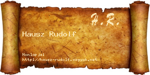 Hausz Rudolf névjegykártya